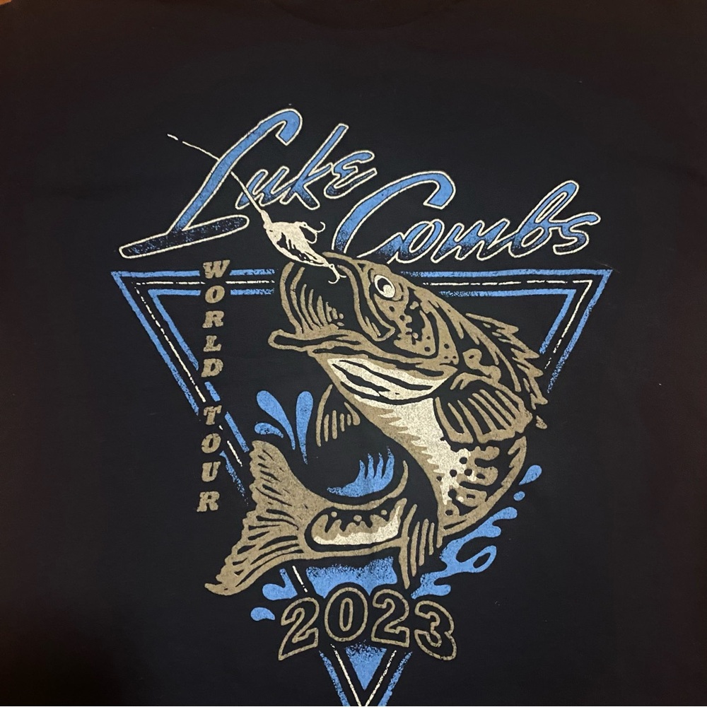 Luke combs, 2023 world tour, short sleeve T-shirt, black